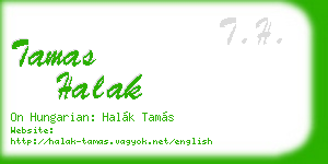 tamas halak business card